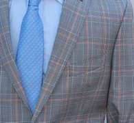 Handsome Glen Plait Slim Fit  Suit, Made in Italy
