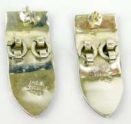 Vintage Mexican Sterling & Purple Jade Earrings