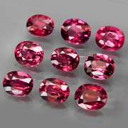 6.28ct premium cherry pink Rhodolite Garnet set