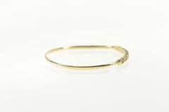 10K Yellow Gold Wavy Tanzanite Oval Statement Bangle Bracelet