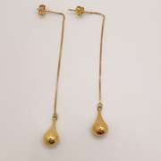 14kt Solid Yellow Gold Dangle Earrings