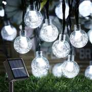 2Pcs 30LED Solar String Ball Lights Outdoor Waterproof