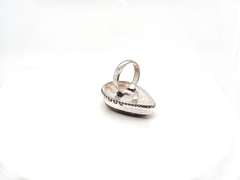 Large Tear-Drop Tiger's Eye & Hematite Stone in Tibetan Silver Ring