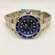Men's Stainless Steel Diver Watch with Day Date