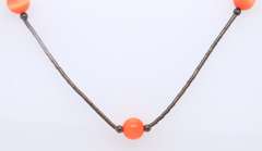 Vintage Sterling Silver Gemstone Necklace