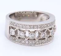 Dazzling White Gold Diamond Band