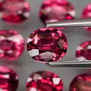 6.28ct premium cherry pink Rhodolite Garnet set