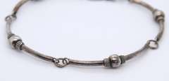 Vintage Sterling Silver Ball Bead Link Bracelet