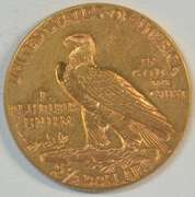 Golden fresh BU 1912 US $2.50 Indian Gold Piece. Better date