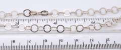 Vintage Italian Sterling Silver Circle Link Chain Necklace