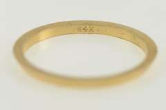 14K Yellow Gold Vintage NOS 1950's Simple Stackable Band Ring