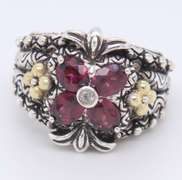 Barbara Rhodolite Garnet and Topaz Ring