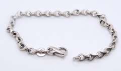 Handsome Italian White Gold Fancy Link Bracelet