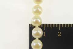 14K Yellow Gold Classic Retro Pearl Strand Statement Necklace