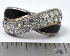 Sterling Silver And Onyx Ring