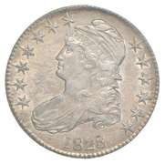 1828 Capped Bust Half Dollar Square 2, Small 8s, Large Letters