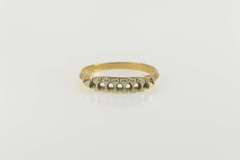 14K Yellow Gold Vintage NOS 1950's Setting Five Stone Band Ring