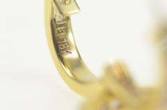 18K Yellow Gold 5.00 Ctw Princess Rainbow Sapphire Hoop Earrings