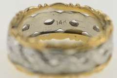 14K Yellow Gold Vintage NOS 1950's Retro Wedding Band Ring