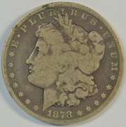 Scarce 1878-CC Morgan Silver Dollar in nice circ.