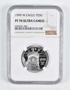 PF70 UCAM 1999-W $50 American Platinum Eagle 1/2 Oz Platinum NGC