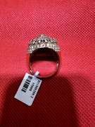 REMARKABLE MENS 14K DIPPED ROSE DIAMOND RING