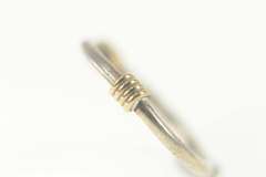 Sterling Silver Two Tone Wrap Statement Stackable Band Ring