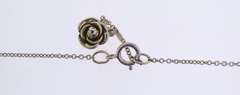 Sterling Silver Floral Diamond Necklace