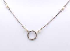 Vintage Sterling Silver Pearl Necklace