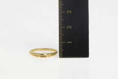 14K Yellow Gold Vintage NOS 1950's Groove Simple Wedding Band Ring
