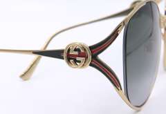 Gucci oversized Sunglasses w Gold Frame Color