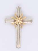 Tiffany & Co 2 Tone Cross Pendant