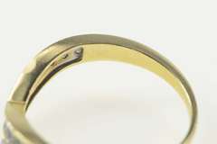 10K Yellow Gold 0.25 Ctw Diamond Chevron Wedding Band Ring