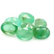 Oval cut 9.04ct Zambian Emerald set