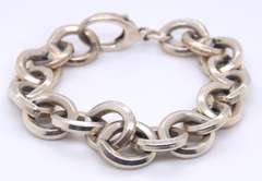 Vintage Sterling Silver Fancy Link Bracelet