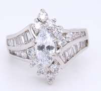 Lot of 2 Cubic Zirconia Engagement Rings