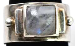 Sterling Silver Men's Moonstone Ring