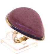 Sterling Silver large Rose Quarts Ring