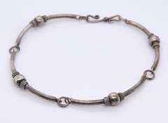 Vintage Sterling Silver Ball Bead Link Bracelet
