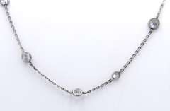 Vintage Sterling Silver Cubic Zirconia Necklace