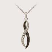 Black Diamond Accent Infinity Necklace