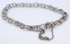 925 Sterling Silver Double Circle Bracelet