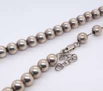 Vintage Sterling Silver Ball Beads Necklace