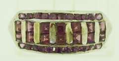 Sterling Silver Ruby Color band