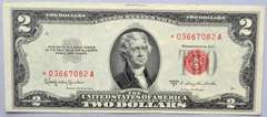 Choice CU 1953 C Star $2 Red Seal US Note