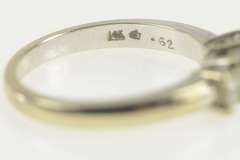 14K White Gold 2/3 Ctw Princess Diamond Engagement Ring