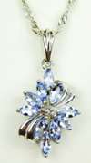 Pretty Sterling Tanzanite Necklace