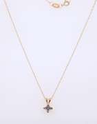 Glowing Princess Cut Diamond Solatire Necklace