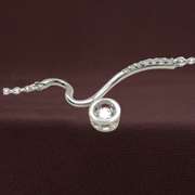 Simplicity wave Silver necklace