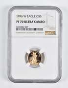 PF70 UCAM 1996-W $5 American Gold Eagle 1/10 Oz. .999 Fine Gold NGC
